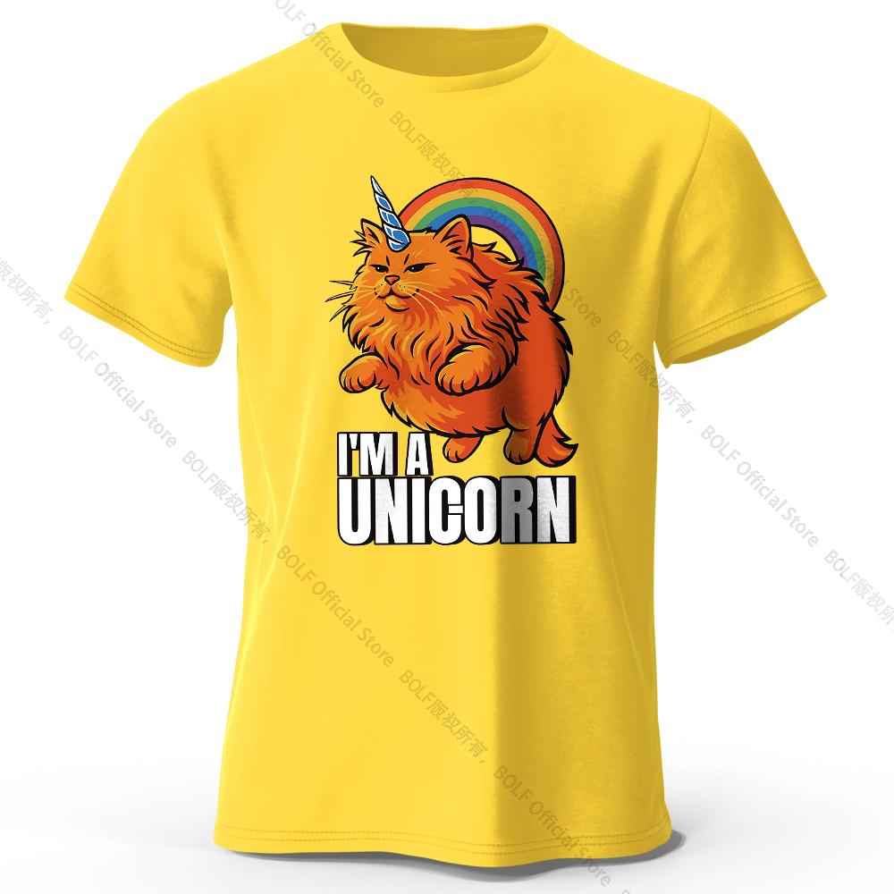 I'm A Unicorn Printed T-Shirt 100% Cotton Oversized Mythic Graphic Tees for Men Women Summer Tops Kawaii Streetwear