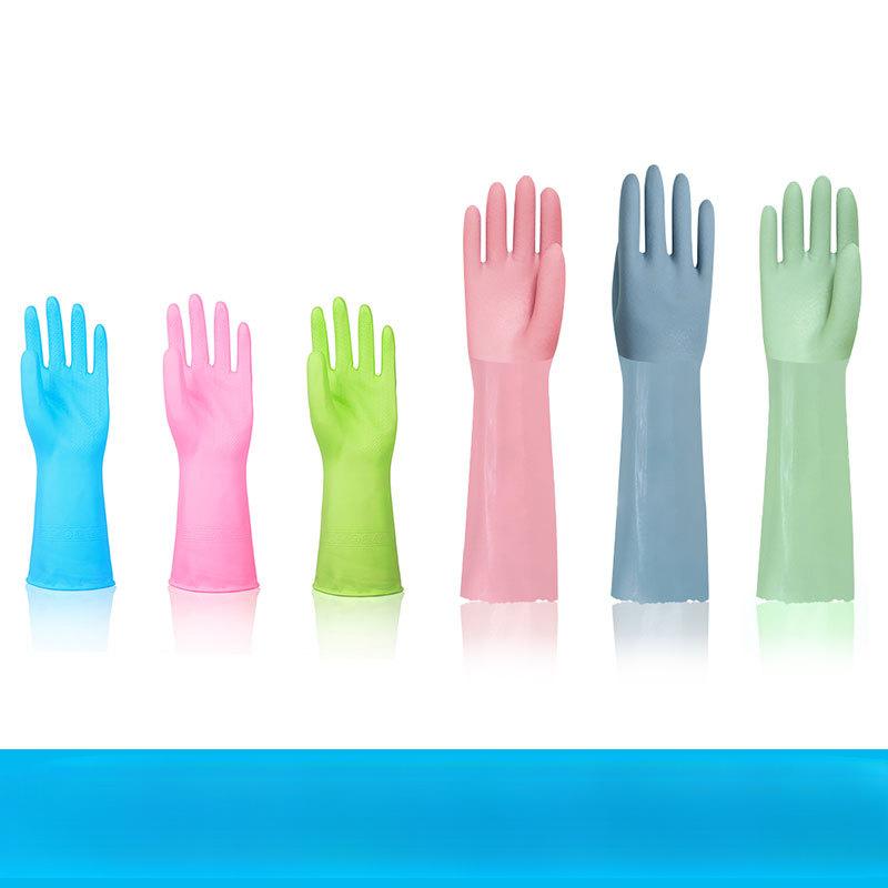 Dish Washing Gloves Thin Rubber Latex Long and Short Kitchen Dishes Washing Clothes Not Easy To Break Rubber Rubber Plastic Cleaning Housework