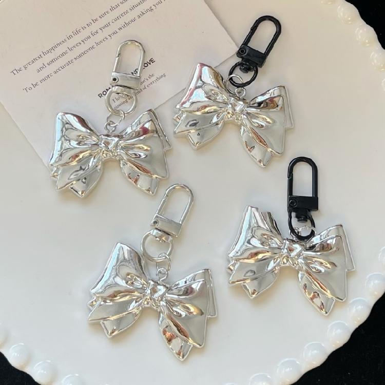 Fashion Metal Bowknot Keychain Pendant Hanging Decoration Bag Backpack Bag Charm