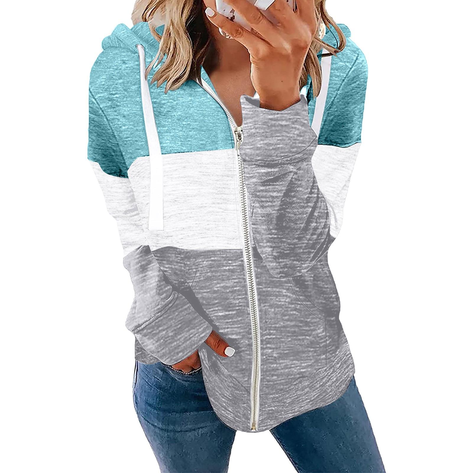 

Women s Hoodie Sweatshirt Casual Pullover Tunic Top Long Sleeve Shirt M синий