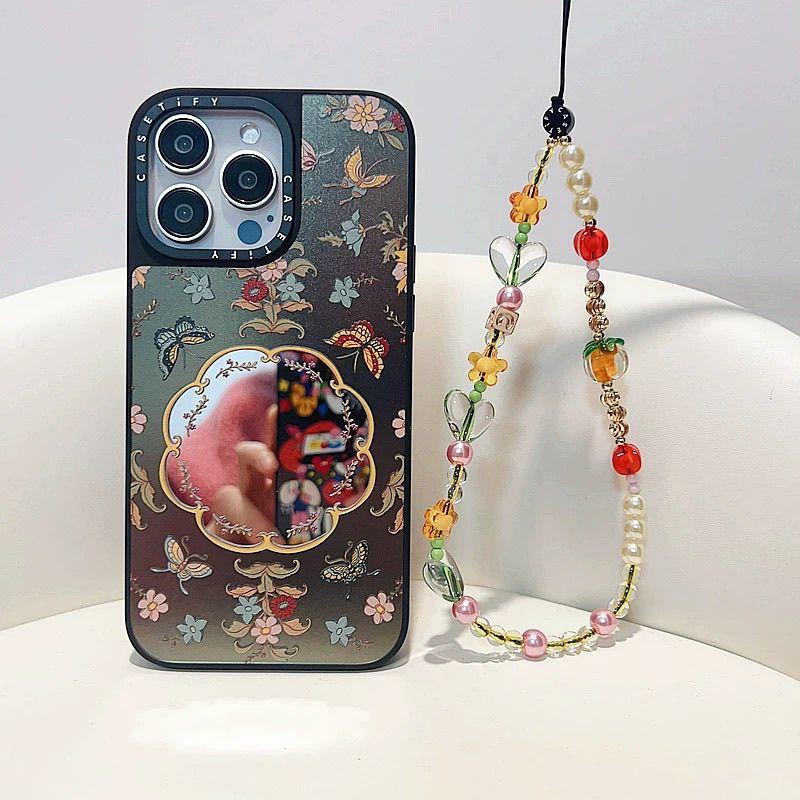New  Phone Strap Lanyard Cute Bead Handamade DIY Accessories For iP 17 Airpods Earphones Books Schoolbag Ins Korea