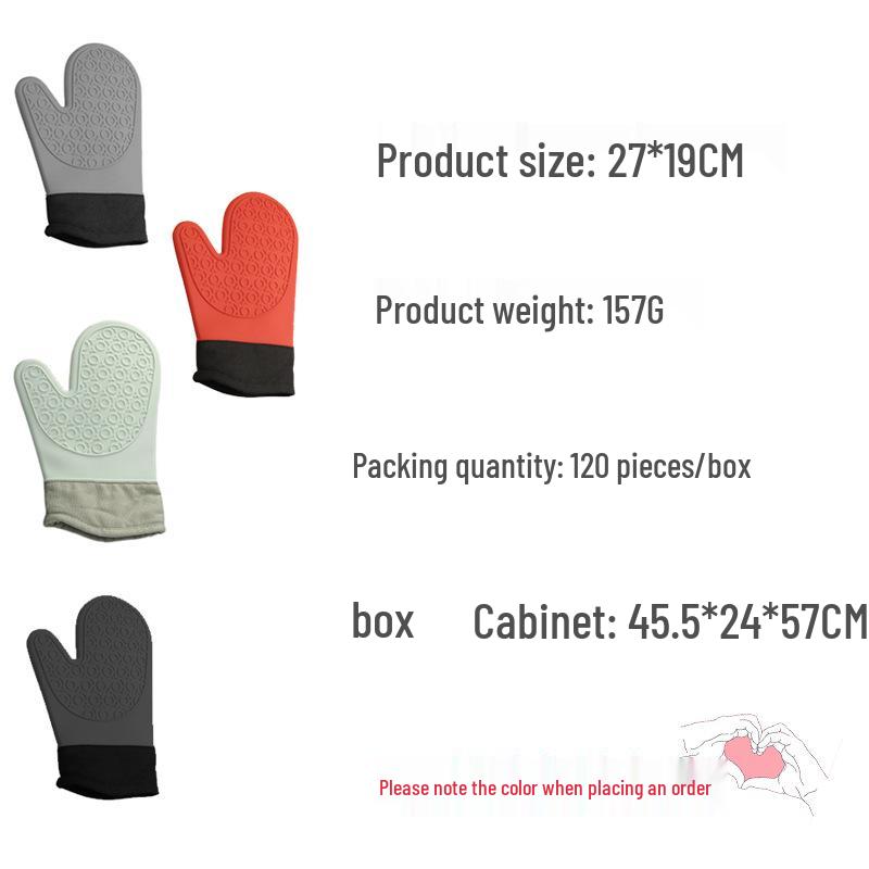 Silicone Heat-Resistant Oven Gloves for Baking and Microwave