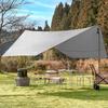 ENDLESS-BASS Hexatarp, 4.3m, with 2 Tarp Poles, Water-Resistant, for Outdoor Camping, 74100023 (77619)