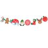 Cross-border Christmas Letter Flag Banner Paper Christmas Latte Flower Flag Hanging Flag Atmosphere Decoration Party Decorations