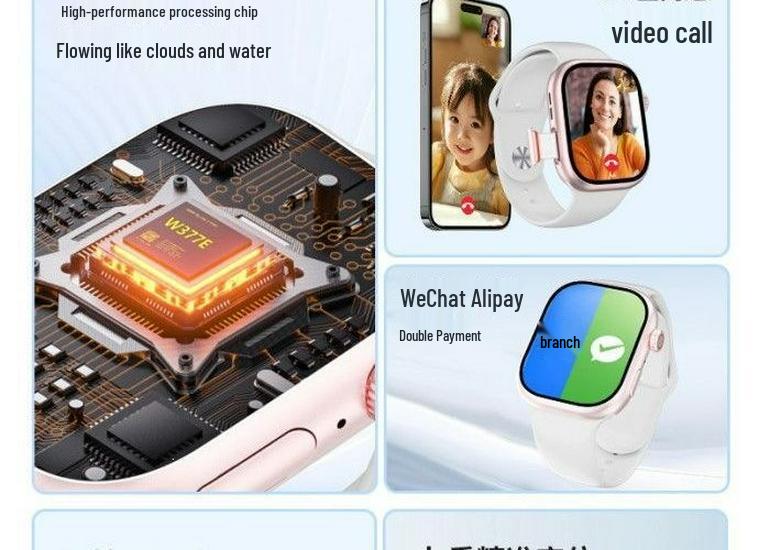 5G Dual System Smartwatch with Card Slot, Touchscreen & Rotating Camera