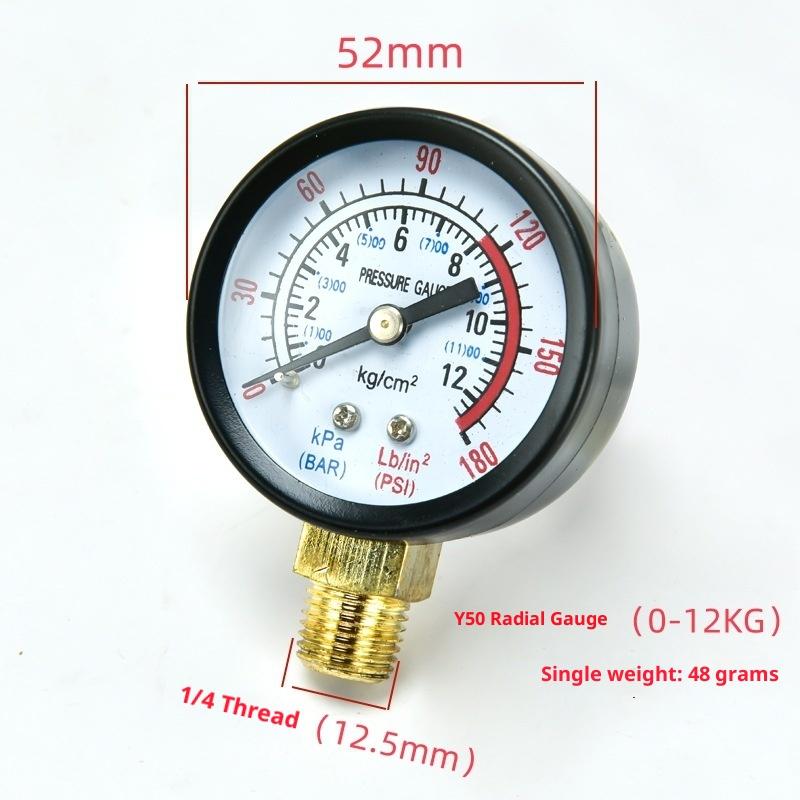 1Pcs Metal 0-25Bar 0-10Bar 0-12Bar Hydraulic Fluid Measuring Instrument Air Compressor Pressure Gauge DIY Accessories