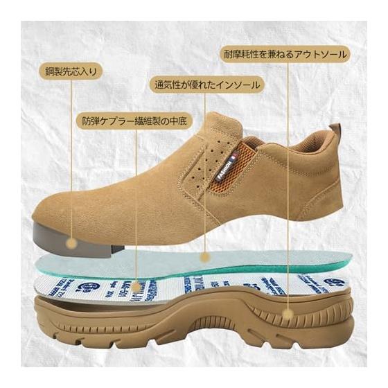 [PAFHL] Safety Shoes, Men's Work Shoes, Safety Shoes, Steel Toecap, Toe Protection, Non-Slip, Prevents Nails from Pushing Through, Shoes, Water