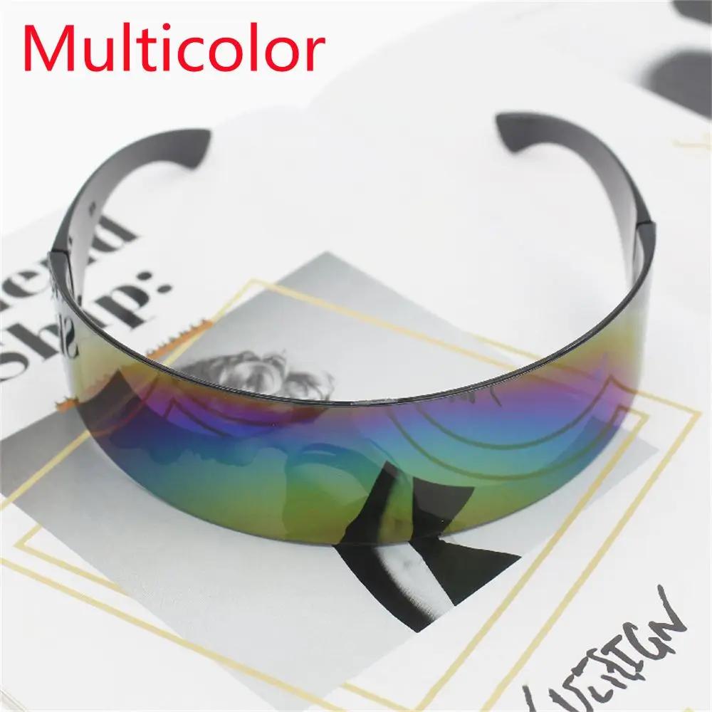 

Retro Rimless Integrated Sunglasses Future Warrior Punk UV Protection Eyewear Women Men Vintage Gothic Steampunk Party Glasses