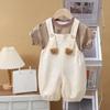 2Pcs/Sets Kids Set Clothes Children Baby Boy And Girl Cartoon T-Shirt Strap Shorts Summer Fashion Casual Tracksuit