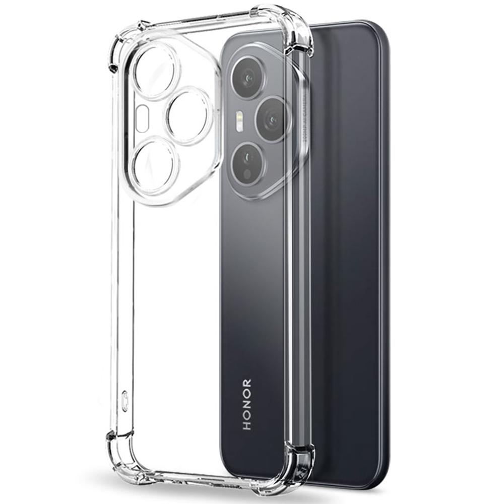 

NORTHJO For Honor 400 Pro 5G (Global) Case Shockproof TPU Clear Phone Cover with 3D Curved Tempered Glass A