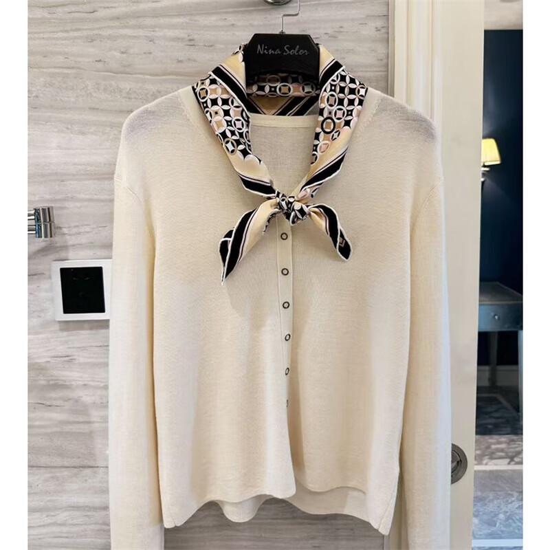 NINA SOLOR Art Aperture Twill Silk Scarf