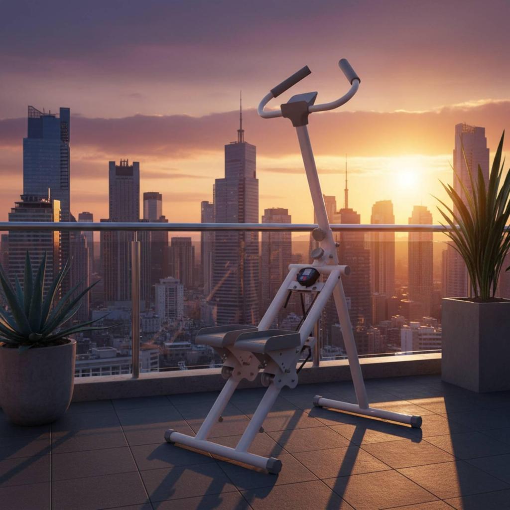 Stair Stepper Machine Non-Slip Pedals Foldable Phone Holder