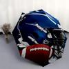 1pc Blue Football Helmet Pattern Practical Umbrella, Fashionable, Personalized, High-Value Folding Umbrella, a Must-Have for Summer, 8-Rib Durable Iro