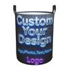 Custom Your Design Logo Family Pets Laundry Basket Collapsible Custom Text Baby Hamper for Nursery Toys Organizer Storage Bins