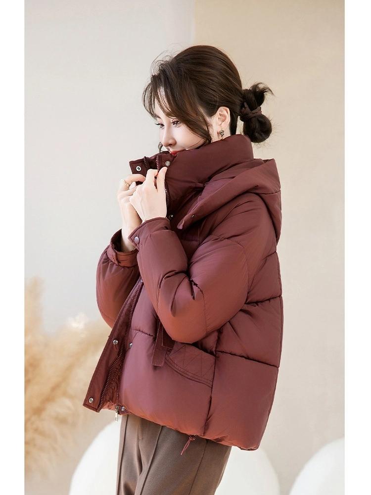 Women’s Short Hooded Windproof Thicken Warm Winter Jacket