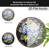 Acrylic Hydrangea Flower Suncatcher Stained Glass Effect Window Hanging Ornament Floral Gift for Home