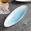 Restaurant, Hotel, Steamed Fish Dish, Front Brocade, Oval Strip Plate, Creative Ceramic Home Dish Plate, Pasta Salad Plate