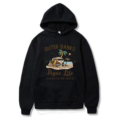 קפוצ'ון גרפי Pogue Life של Outer Banks - קפוצ'ון קז'ואל עם קפוצ'ון לחורף-אביב לגברים ונשים
