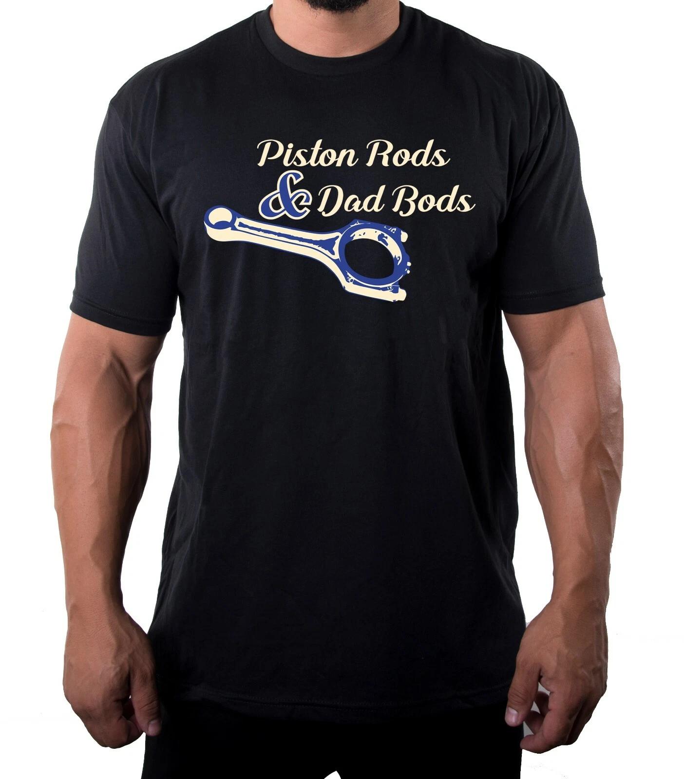 Piston Rods & Dad Bods & Vintage Illustration shirts, Cool Men s Graphic Shirts! XL