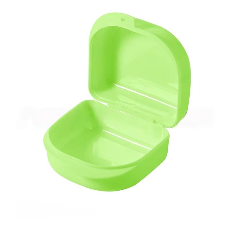 1/2/3pcs Denture Storage Box with Vent Holes Dental Orthodontic Retainer Case Guard Case Teeth Container for False Teeth
