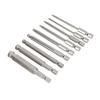 9pcs 75mm Magnetic Screwdriver Bit Set Ball Head 14 Inch Hex Shank Hex Screwdriver Drill Bit Set