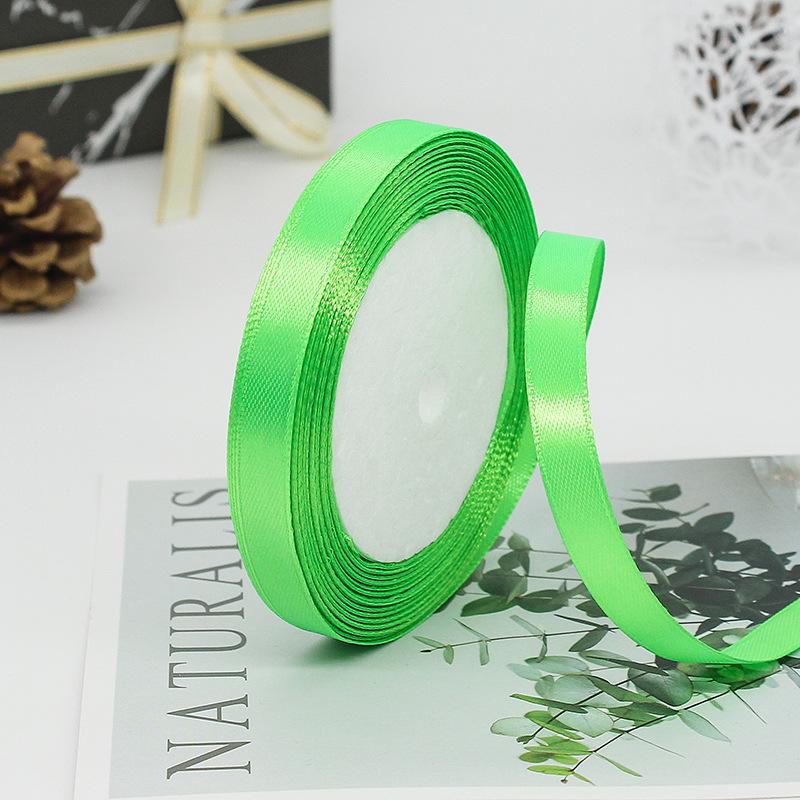 Factory Wholesale 1.5 Inches Single Sided Pastel Satin Ribbon Decorative Polyester Fabric Solid Logo Hair Gift Decoration
