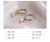 Exquisite Small Gap Huggie Earrings Women's Simple All-match Diamond Elegant Minimalist Design Iron Electroplated