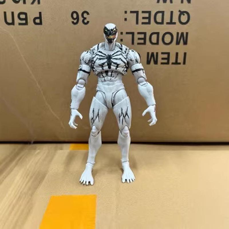 High Quality Made In China Shf Serum Venom White Symbiote Spider-Man Articulated Desktop Ornament Action Figure Model Toy Gifts