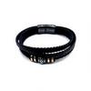 NEW HOT Wholesale Classic Retro Multi Layer Woven Rope Titanium Steel Magnetic Buckle Stainless Steel Leather Men's Bracelet
