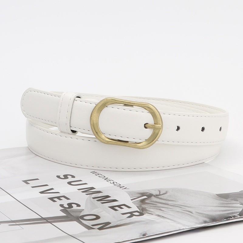Womens Spring Simple Belt With Alloy Buckle For Everyday Jeans And Skirts