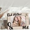 Godmother Frame Wooden Picture Frames 4x6 Picture Display for Desk Godparents Gifts for Baptism Horizontal Pictures Frames Small Photo Display God