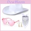Makeup Costume Accessories Set With Denim Hat And Heart Glasses For Party Gifts