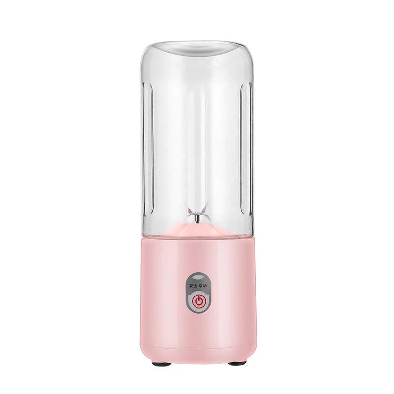 Portable Blender 500Ml Usb Rechargeable 6 Blades Fresh Fruit Juice Mixer Electric Shake Cup Cute Blender Smoothie Ice Crush Cup