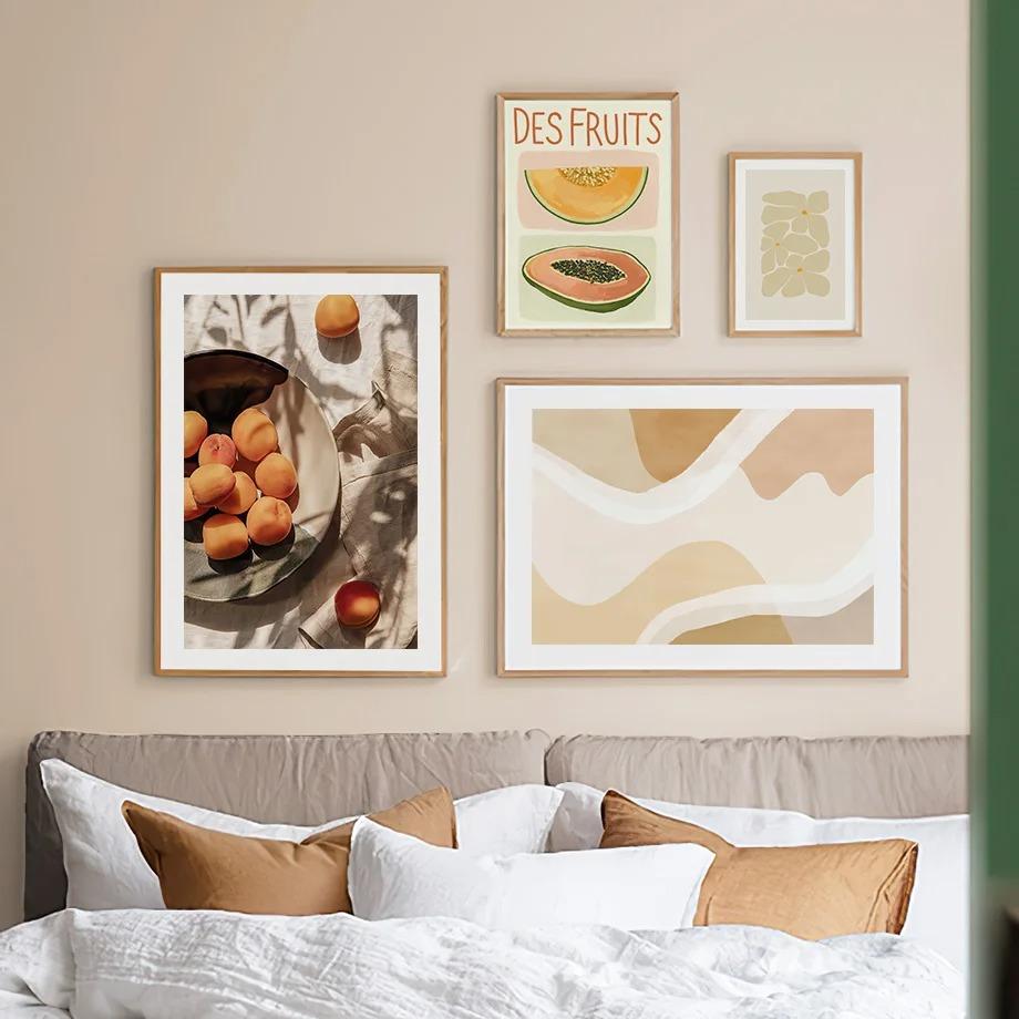 Morris Botanical Wall Art Canvas Painting Posters And Prints Pictures For Living Room Decor Woman Apricot Lemon Papaya William
