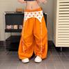 Dopamine Wears Orange Stacked Loose Paratrooper Overalls Female Hottie Versatile Drape Casual Wide-leg Pants