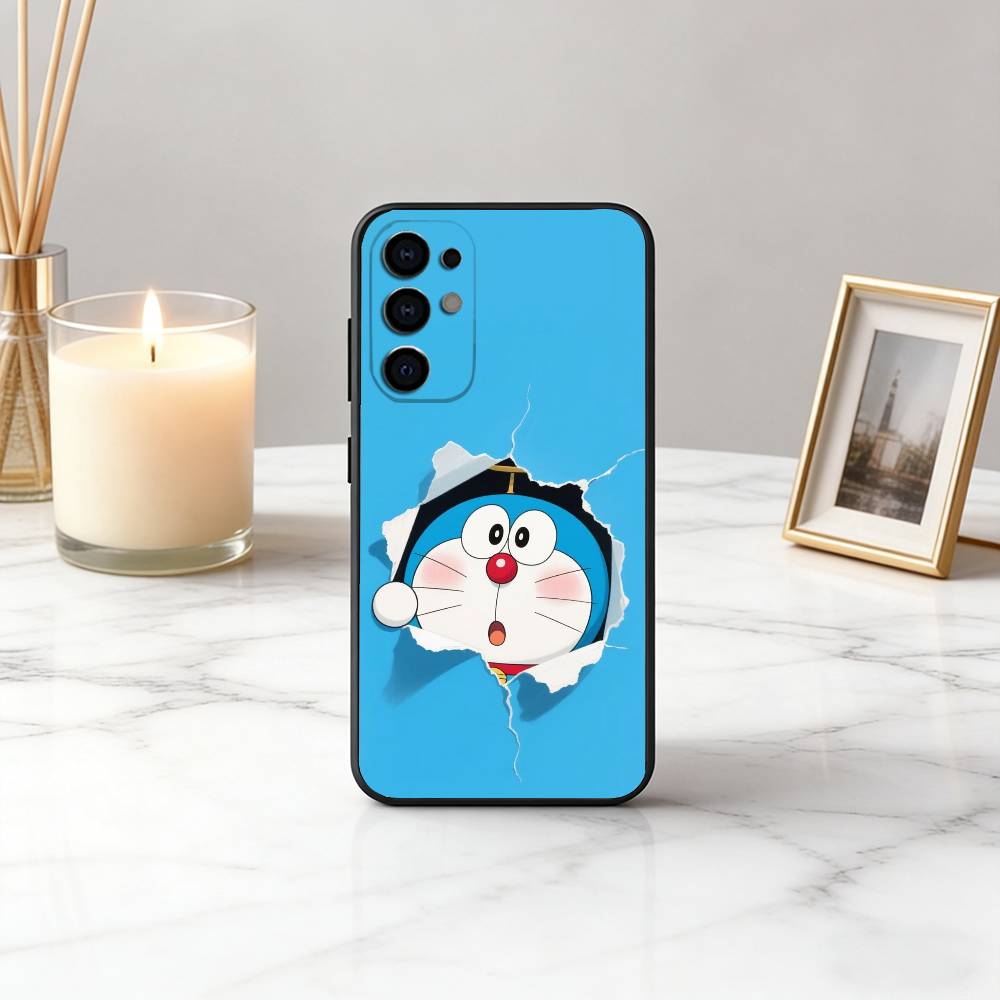 Clever cute D-Doraemon-es Phone Case Black Silicone Soft For Samsung S25,S24,S21,S22,S23,S30,Ultra,S20,Plus,Fe,Lite