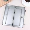 1Pcs Home Office Supplies Durable Silvery Gray Metal Rectangular Box With Lid-Ideal For Bills Cosmetics Storage