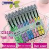 Bamboo Charcoal Toothbrush, Soft Bristles, Wide Head, Macaron Style, Japanese & Korean Design, 10-Pack for Adults and Couples