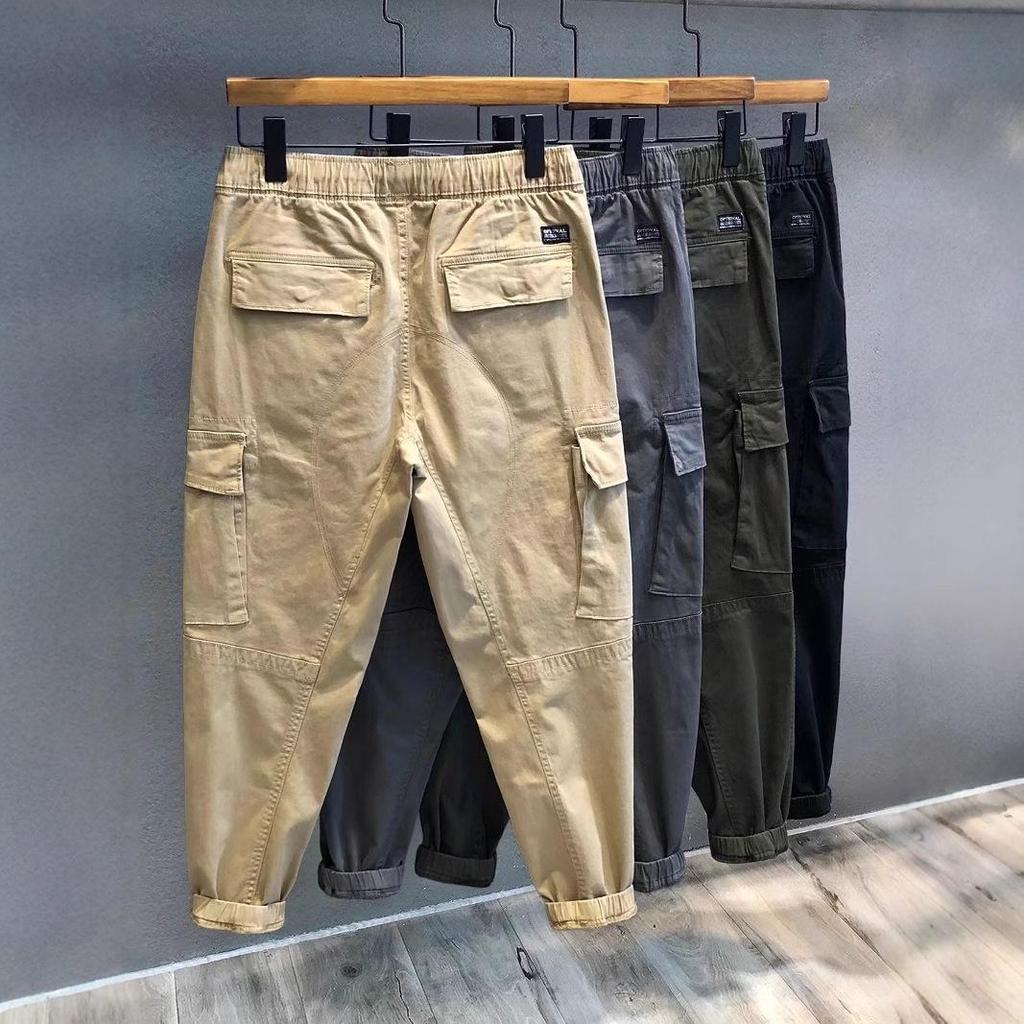 Men's Durable Construction Overalls: Loose-Fit, Large-Size, Spring/Autumn Work Pants for Labor Protection.