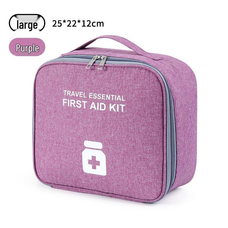 Portable Medical First Aid Bag - Compact Emergency Medicine and Storage Organizer