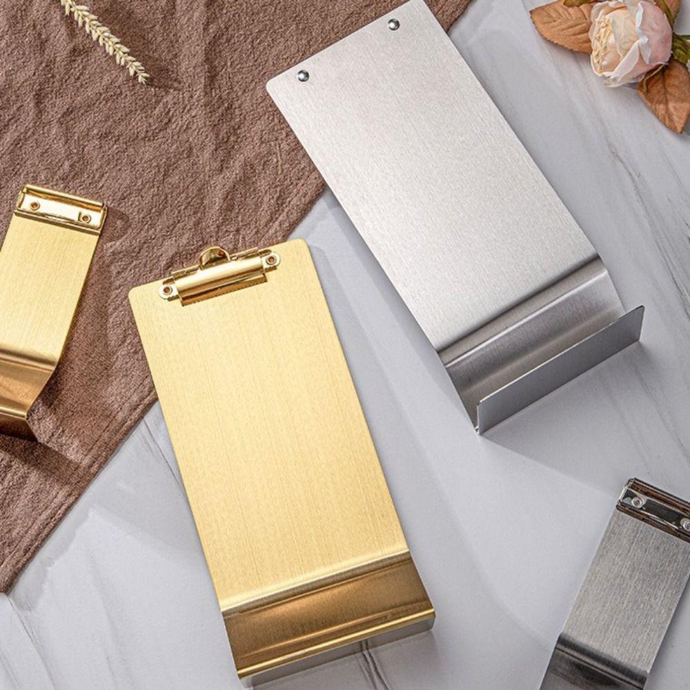 Vertical Design Menu Clips Metal Hard Plate Vertical Clipboard Cafe Application