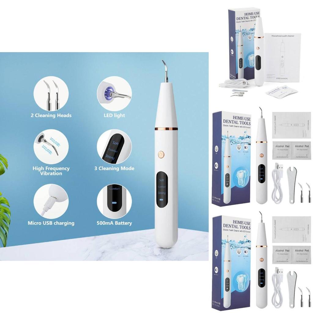 Ultrasonic Dental Cleaner For Removal Of Plaque And Tartar Professional Oral Hygiene Device For Home Use