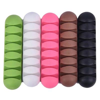 Headphone Cable Clip Cord Holder Cable Winder Cable Clamp 7 Holes Wire Winder USB Cable Organizer