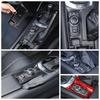 ToMong Real Carbon Fiber Car Center Console Multimedia Button Frame Cover Trim Car Accessories For Mazda MX-5 MX5 Miata ND 16-26