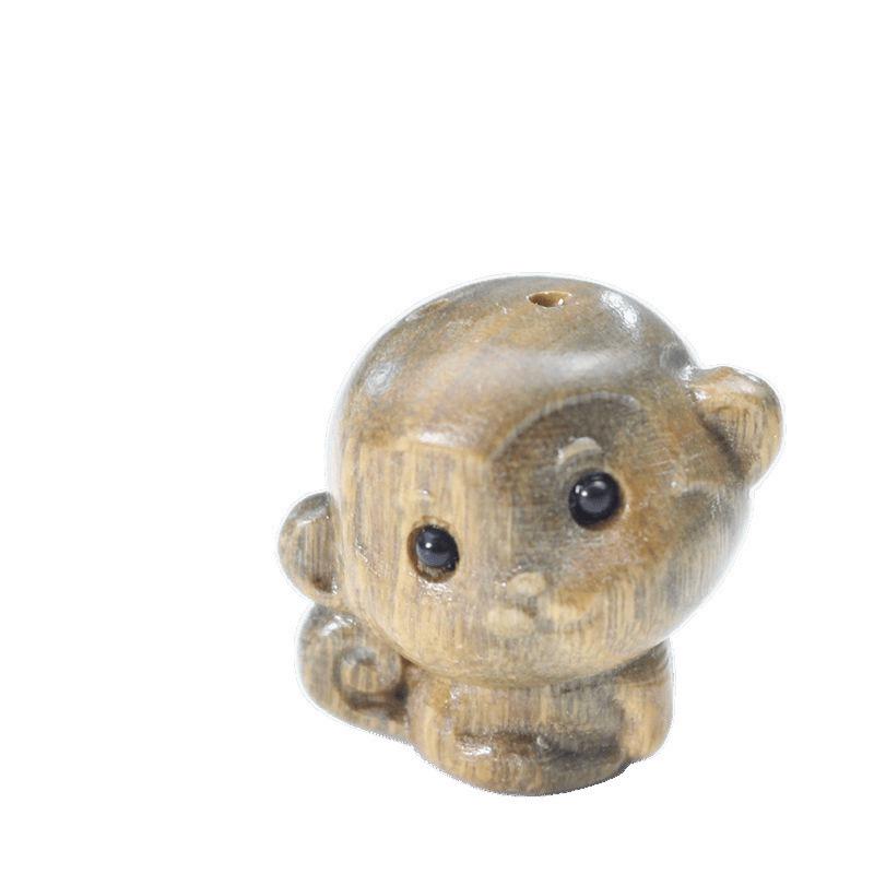Creative Little Monkey Pendant Charm - Sandalwood Keychain & Phone Accessories