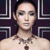 Black Zinc Zinc Alloy Halloween Jewelry Set Dark Gothic Black Choker Necklace  Witch Costume