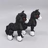 1Pc Random Color All-In-One Molding 3D Printed Horse Simulated Statue Cute Horse Joint Tail Movable Figurine Office Decor