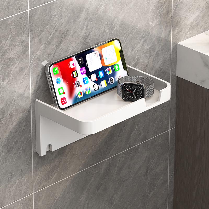 Wall-Mounted No-Punch Bathroom Tissue and Towel Holder