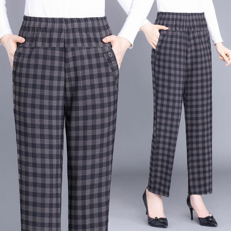 

Plus Size Elastic Waist Velvet Straight Leg Pants for Women XXL