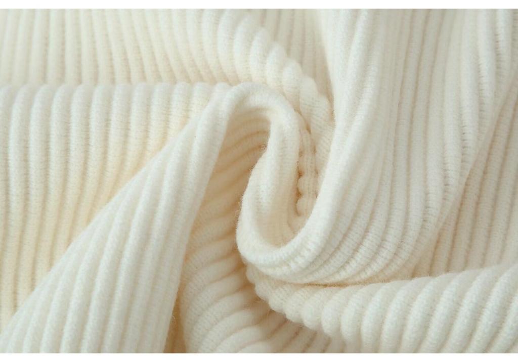 2026 Chic European and American High Neck Knit Cardigan Sweater Coat